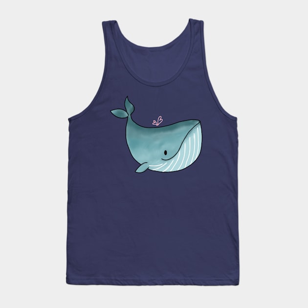 Cute Whale Tank Top by medimidoodles